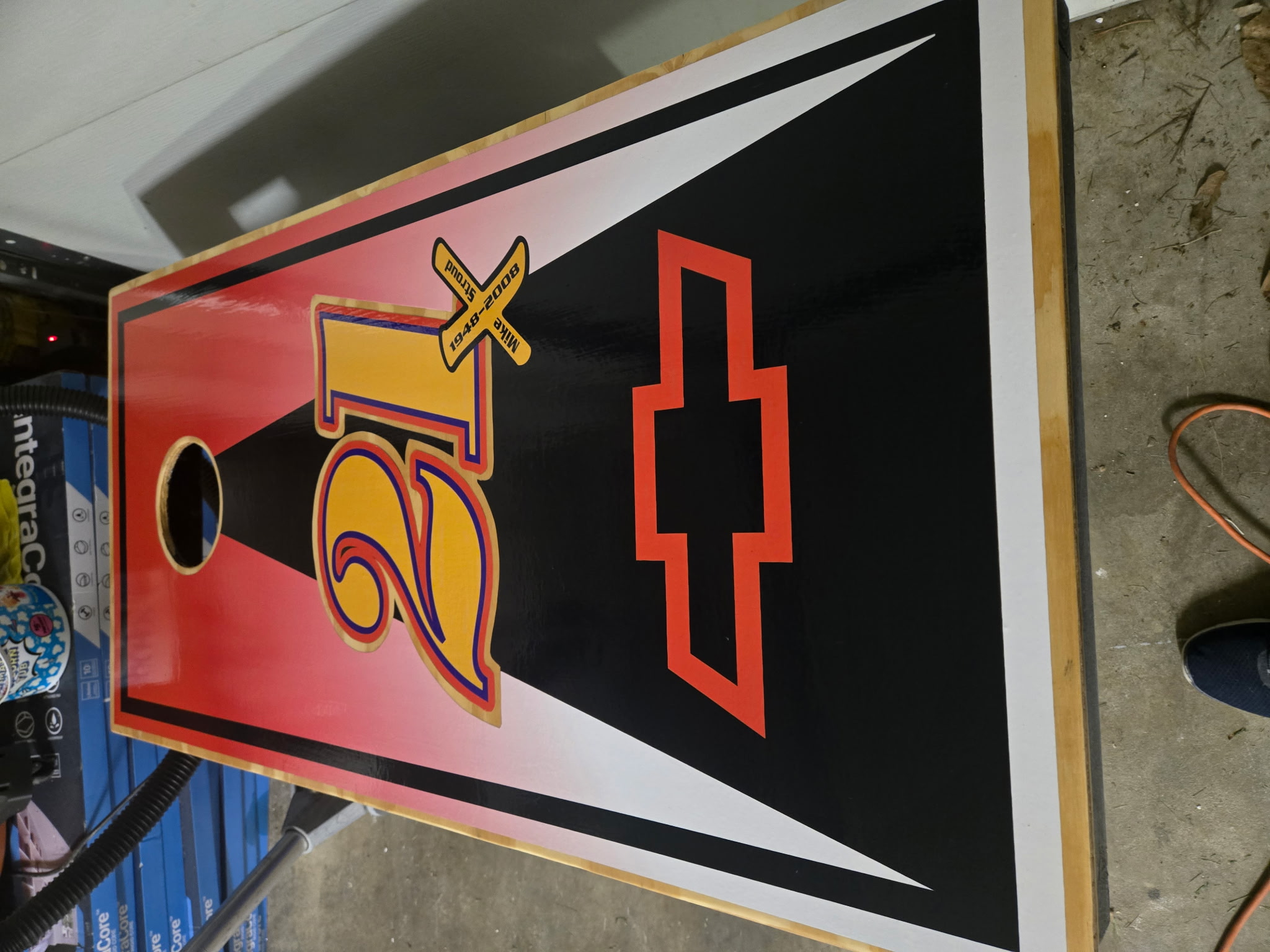 Custom branded cornhole board