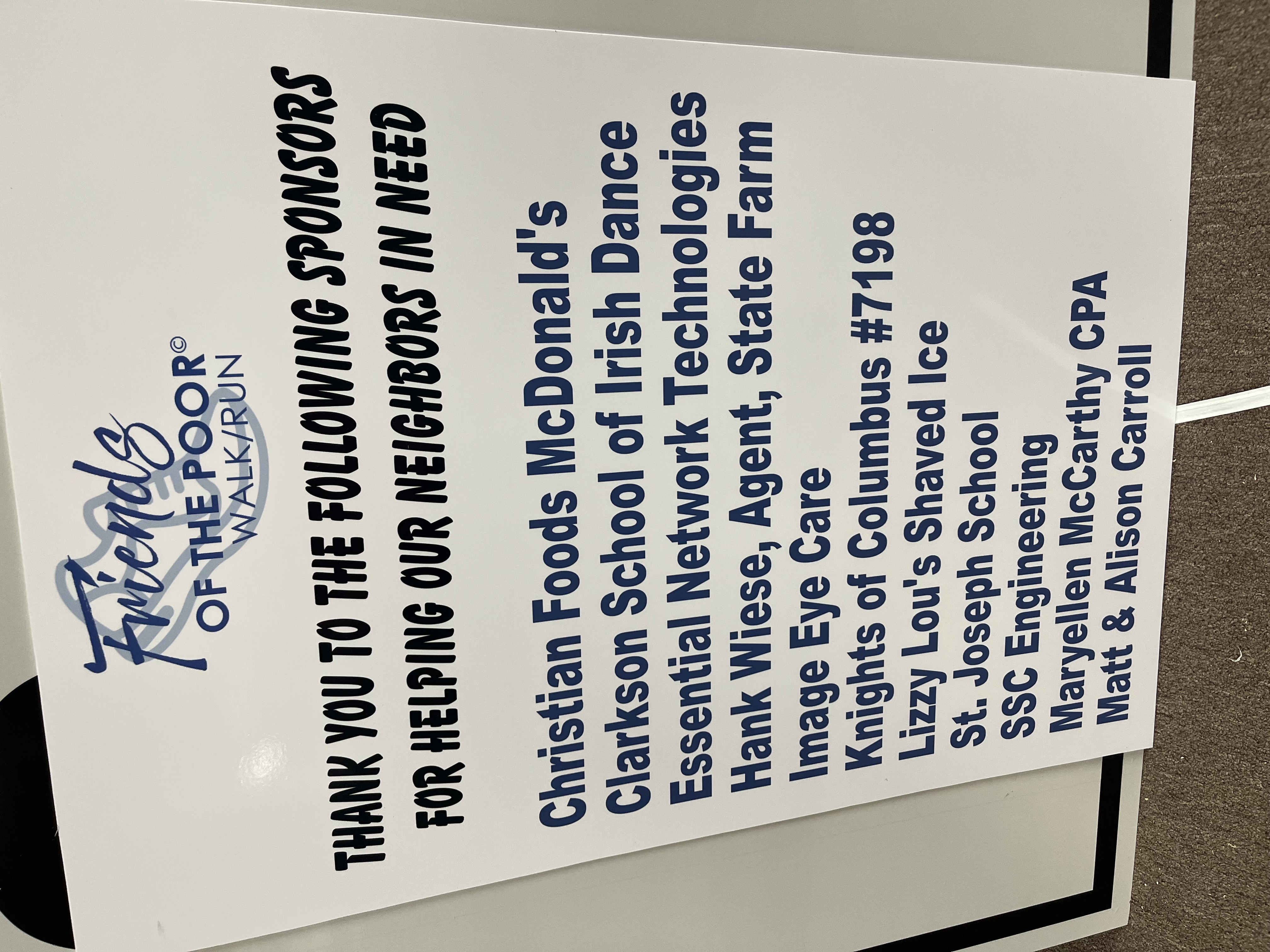 Thank you promotional sign