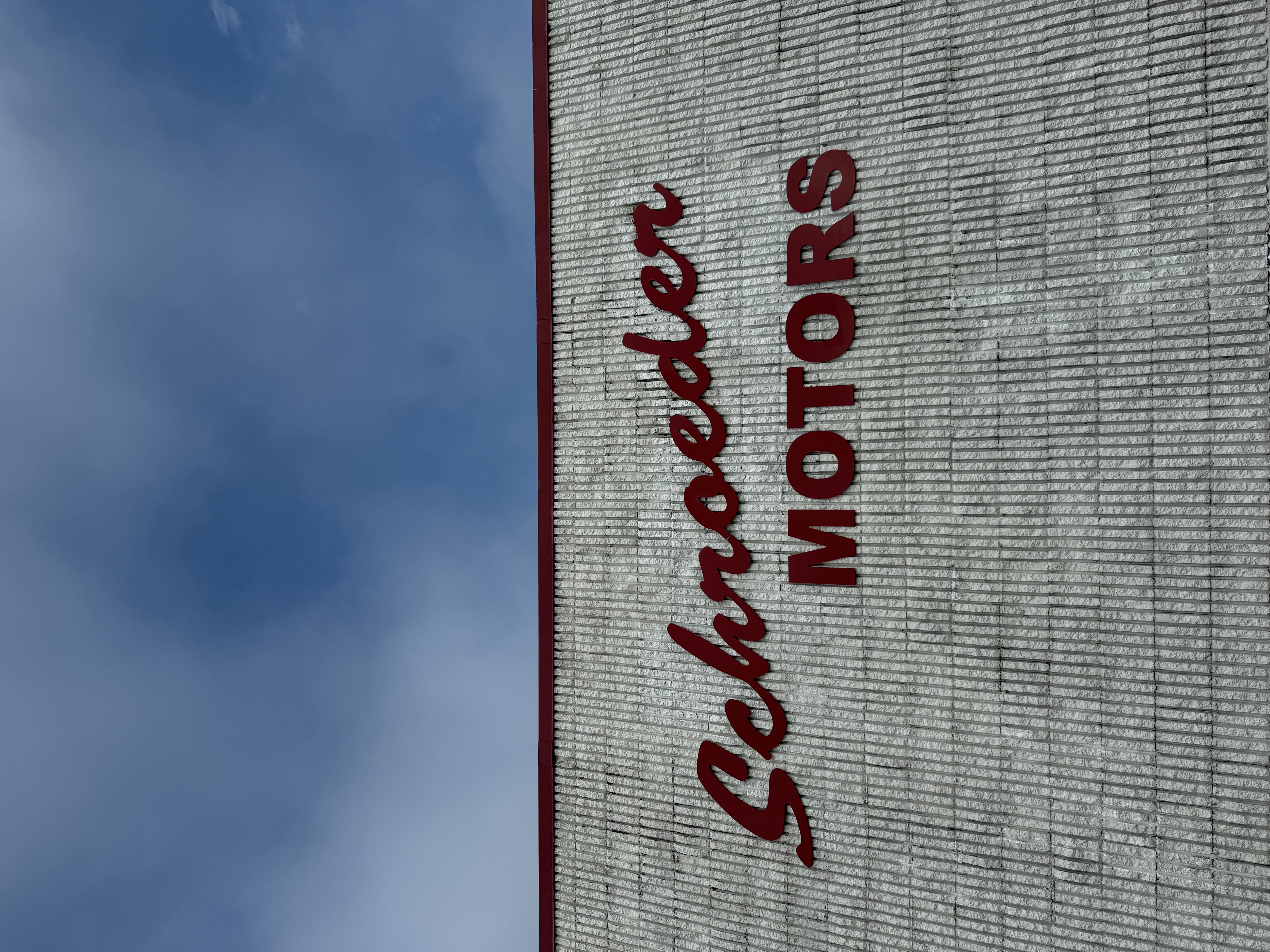 Schroeder business sign after installation