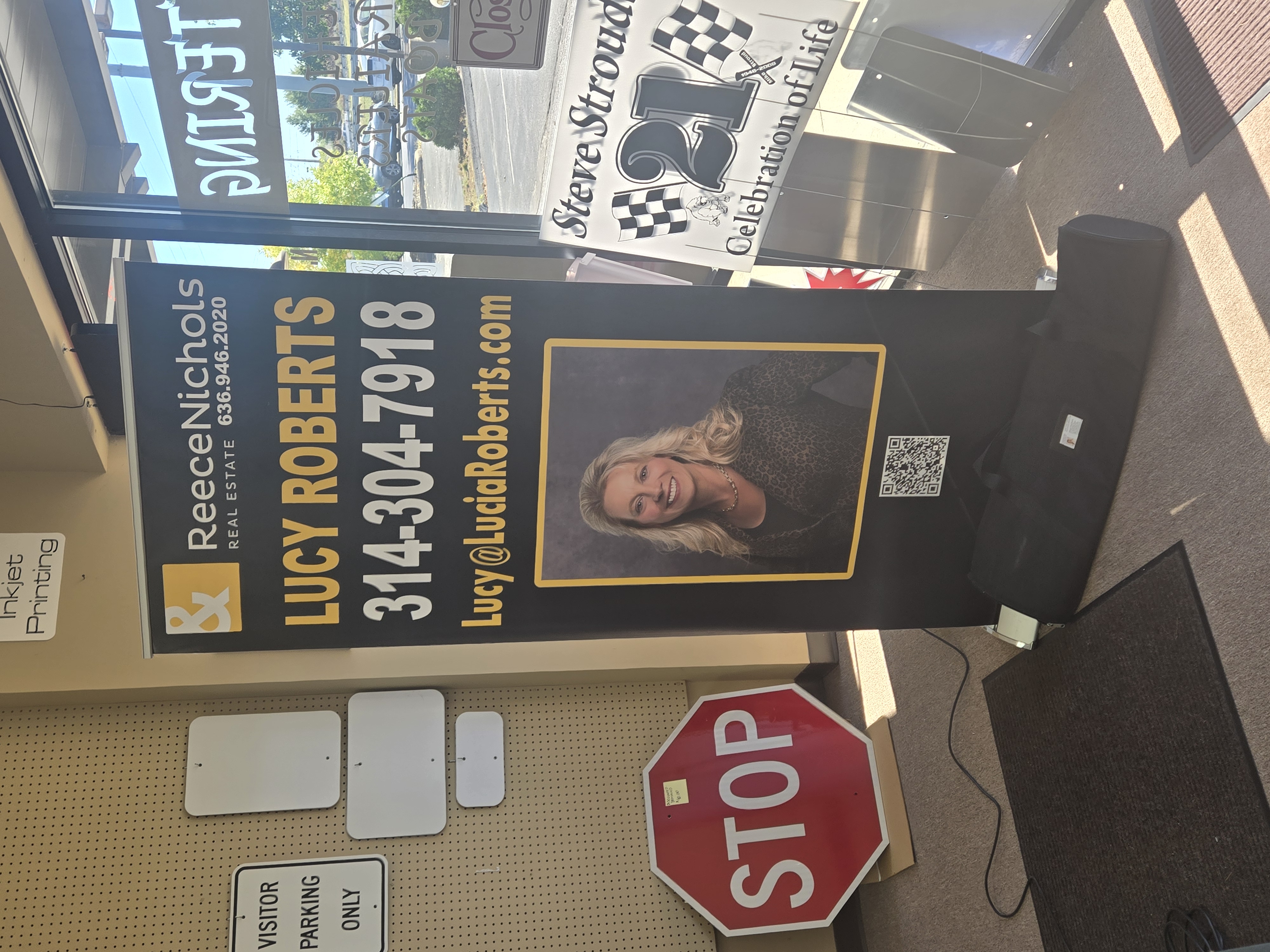 Business storefront sign