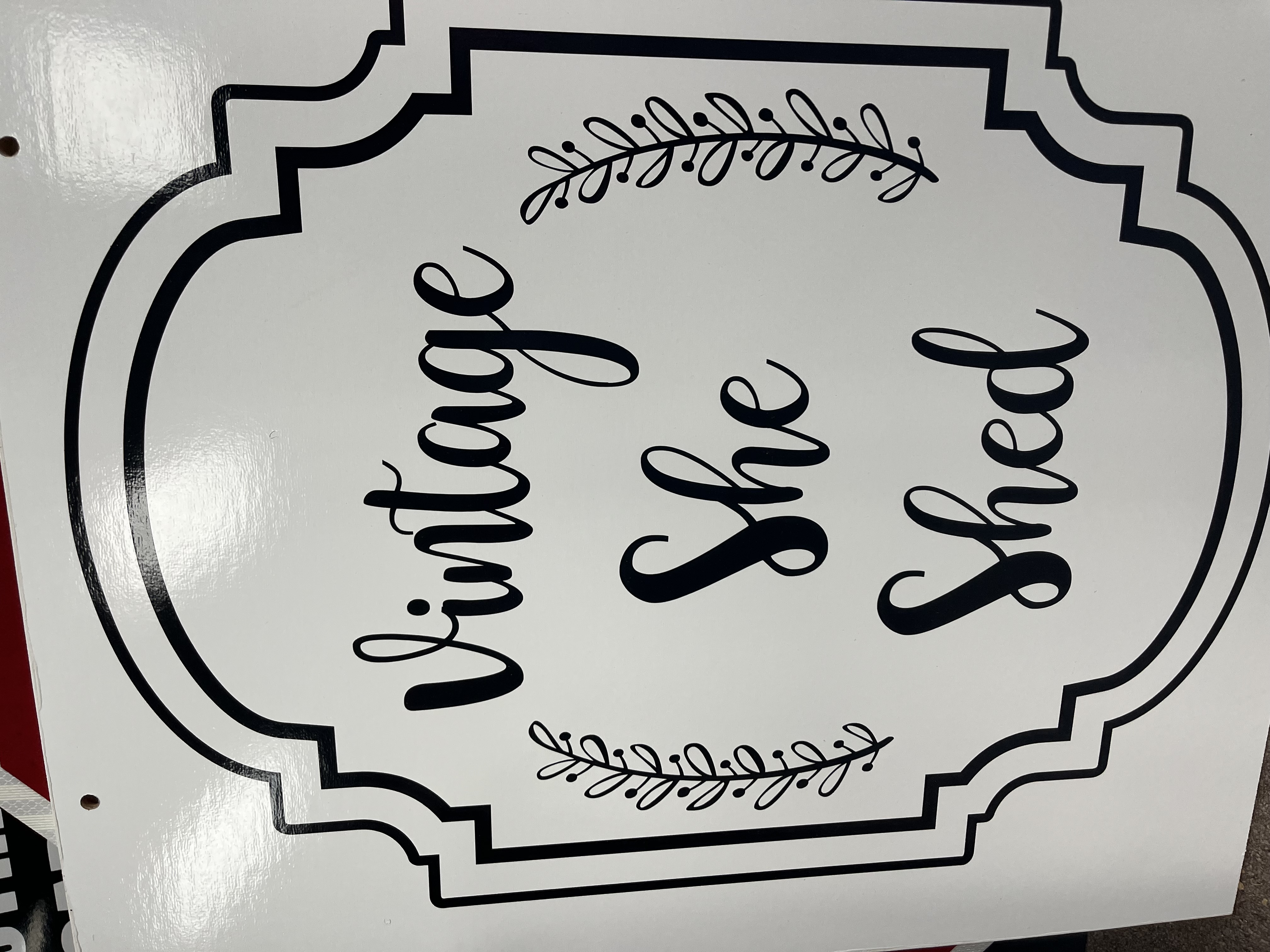 Vintage style business sign