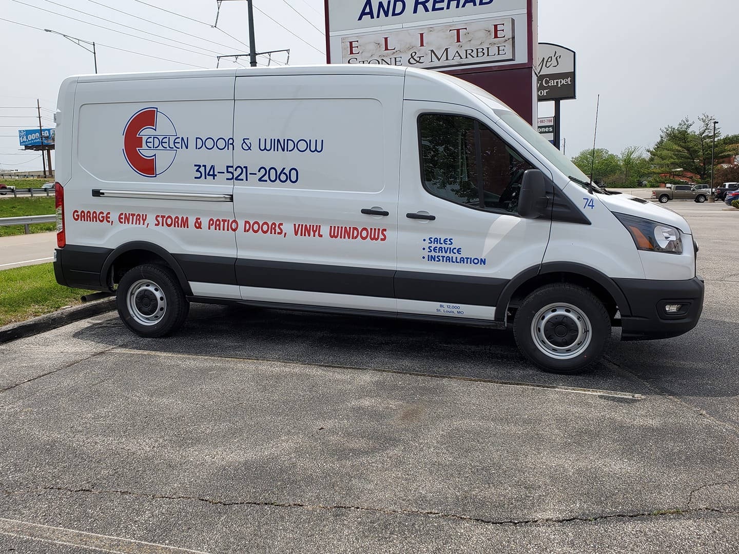 Edelen company van with custom lettering